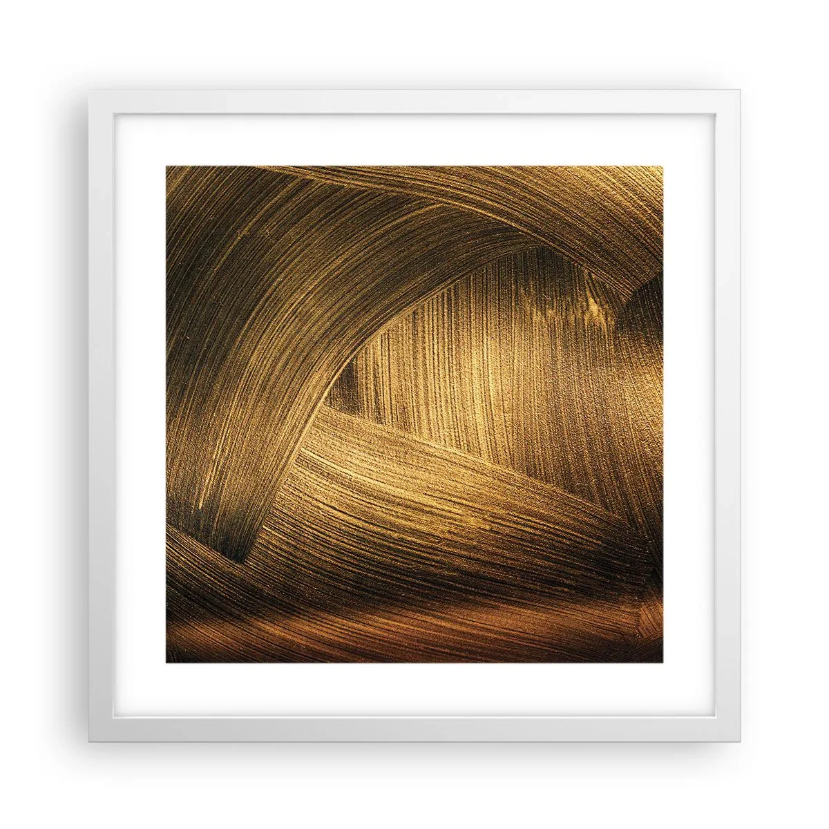 Poster in een witte lijst - In een gouden doolhof - 40x40 cm
