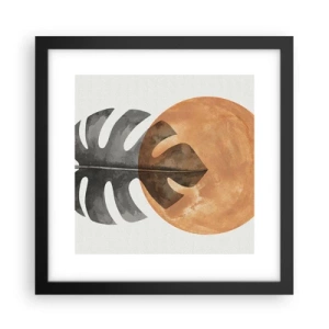 Poster in een zwarte lijst - Altijd de zon - 30x30 cm