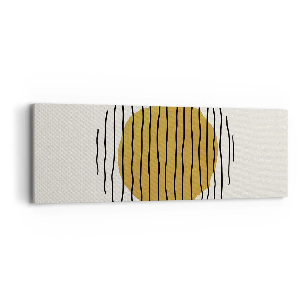 Schilderen op canvas - Abstractie trillend van warmte - 90x30 cm