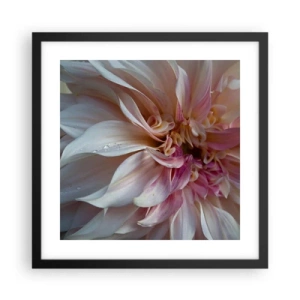 Poster in een zwarte lijst - Bloeiende frisheid - 40x40 cm