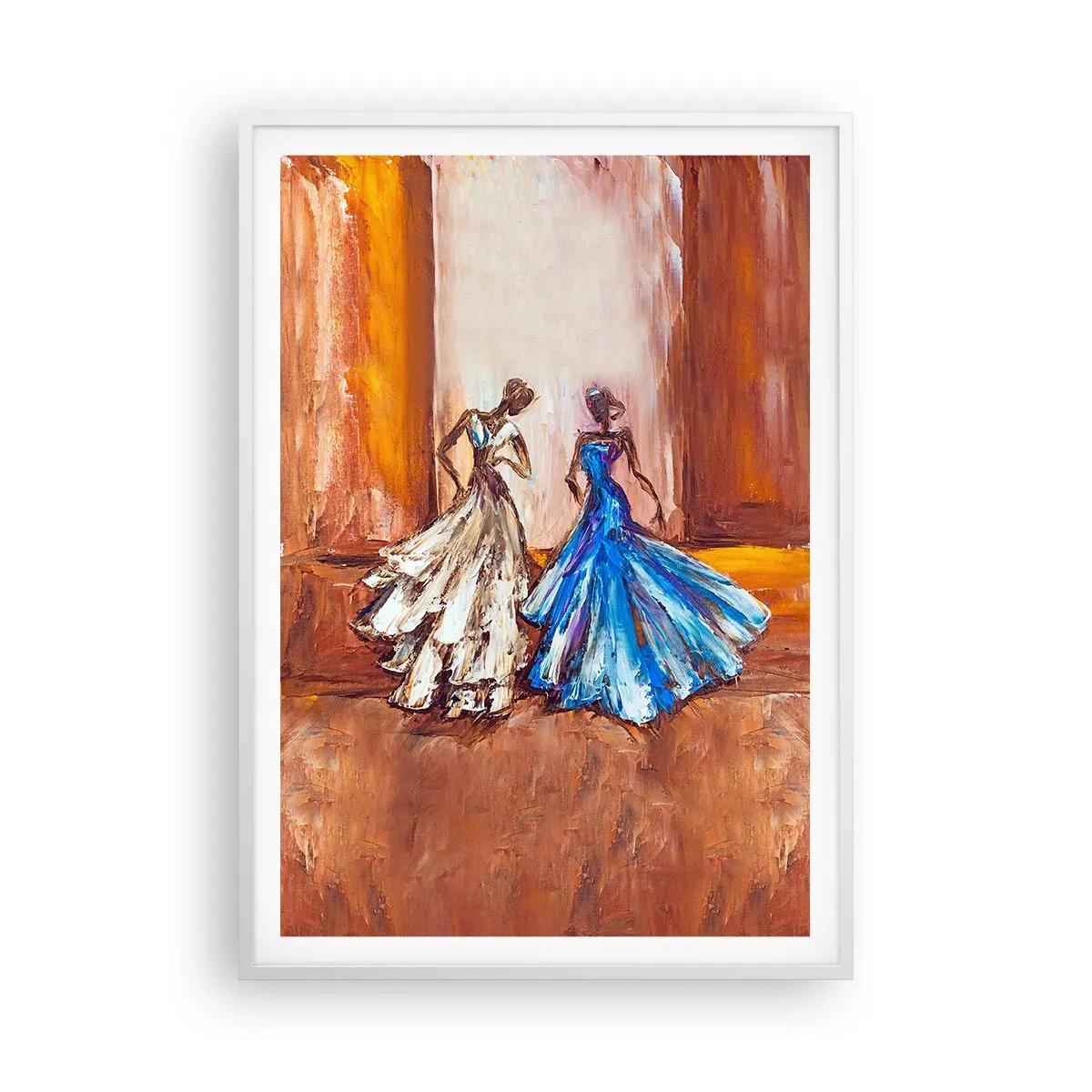Poster in een witte lijst - Een dankbaar duo - 70x100 cm