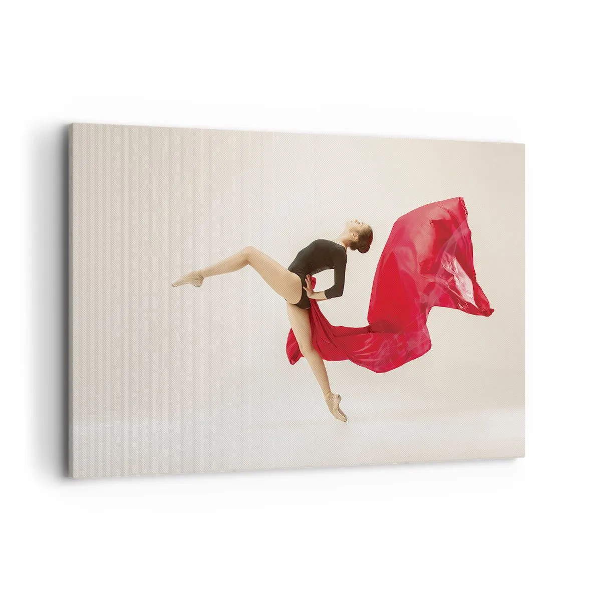 Schilderen op canvas - rood en zwart - 100x70 cm