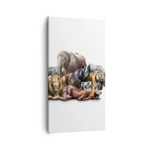 Schilderen op canvas - Afrikaanse familiefotografie - 55x100 cm