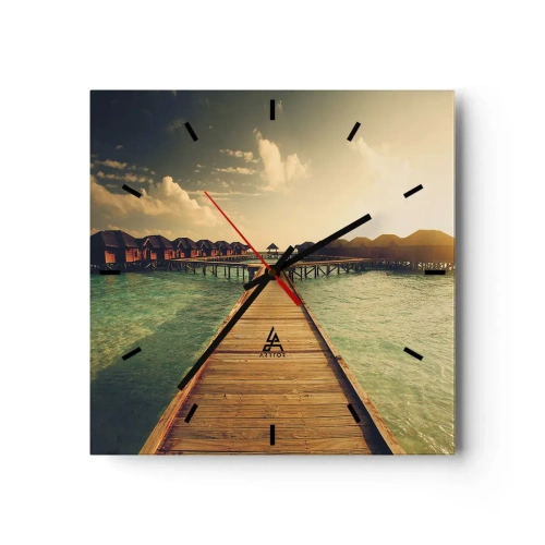 Wandklok - Klok - Een warme uitnodiging - 30x30 cm