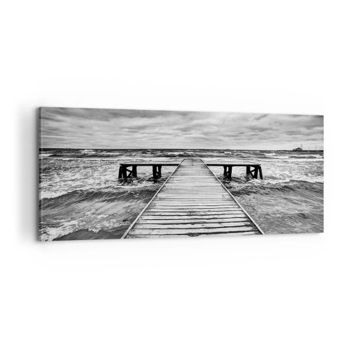 Schilderen op canvas - Ik wacht tot de wind wegjaagt... - 100x40 cm