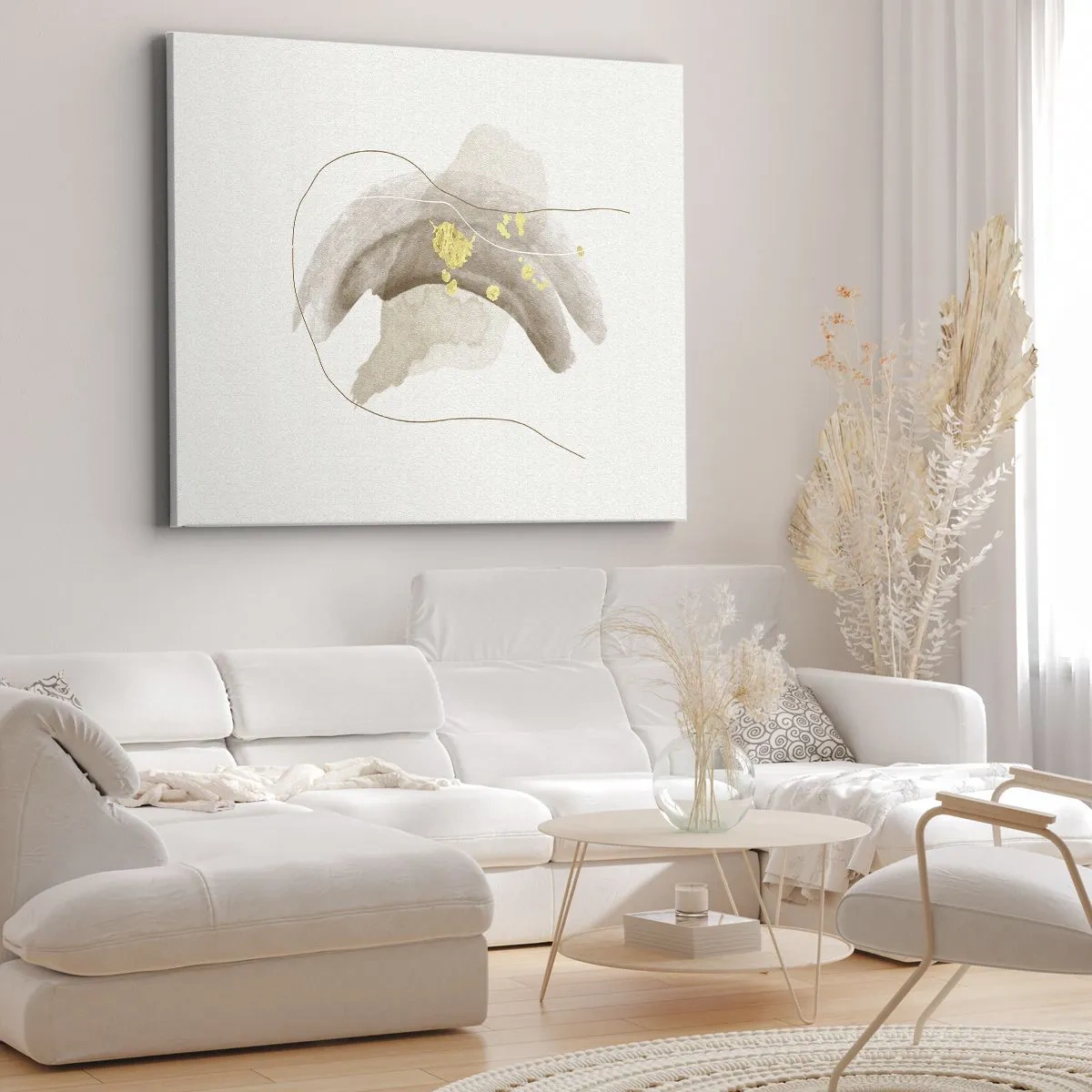 Schilderen op canvas - Ontmoet in de ruimte - 100x70 cm