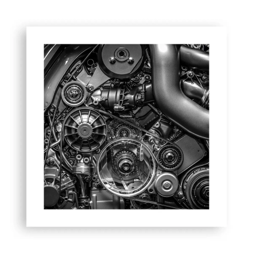 Poster - De poëzie van mechanica - 40x40 cm