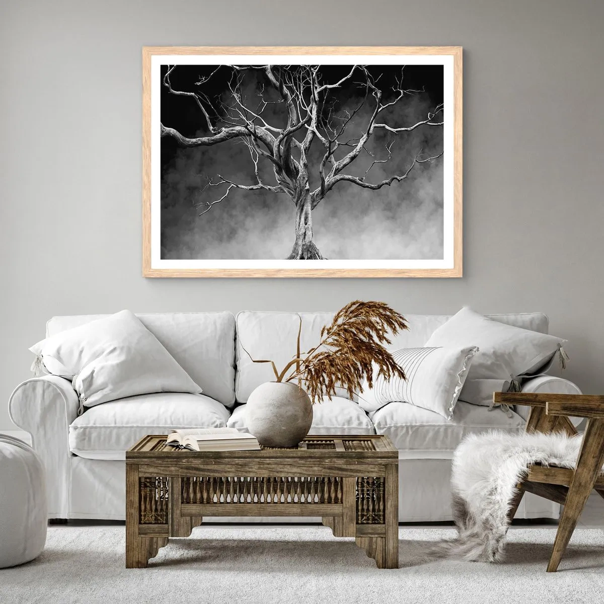 Een poster in een licht eiken lijst - Oorspronkelijk en heilig - 50x40 cm