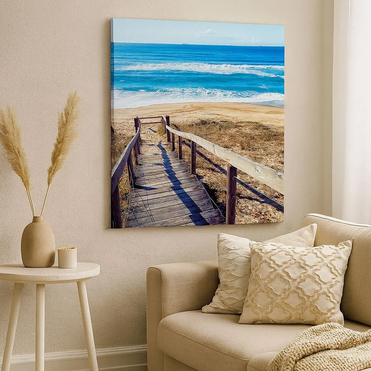 Schilderen op canvas - Loop maar! - 30x30 cm