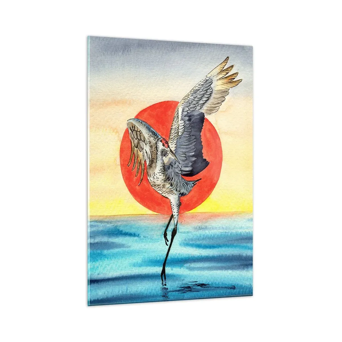 Schilderen op glas - Het is tijd om terug te gaan - 70x100 cm