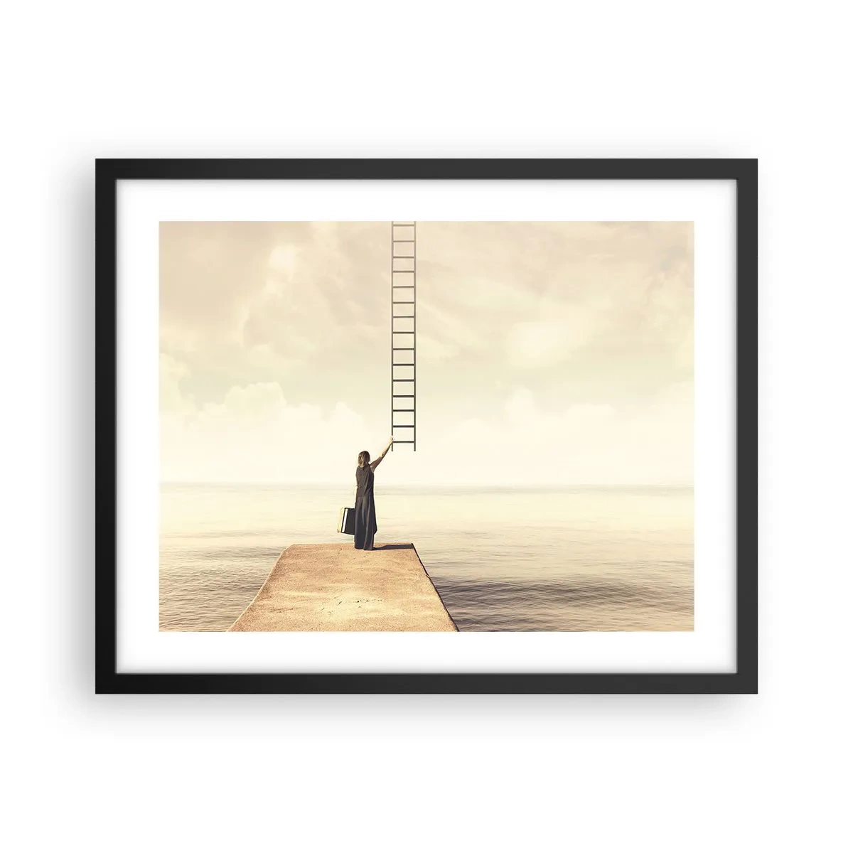 Poster in een zwarte lijst - Een magische reis - 50x40 cm