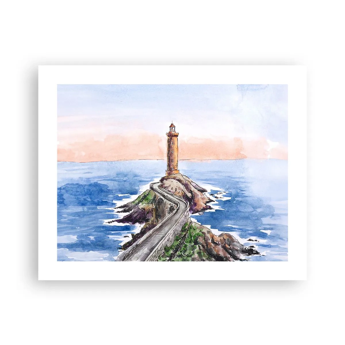 Poster - Kijkend naar de zee - 50x40 cm