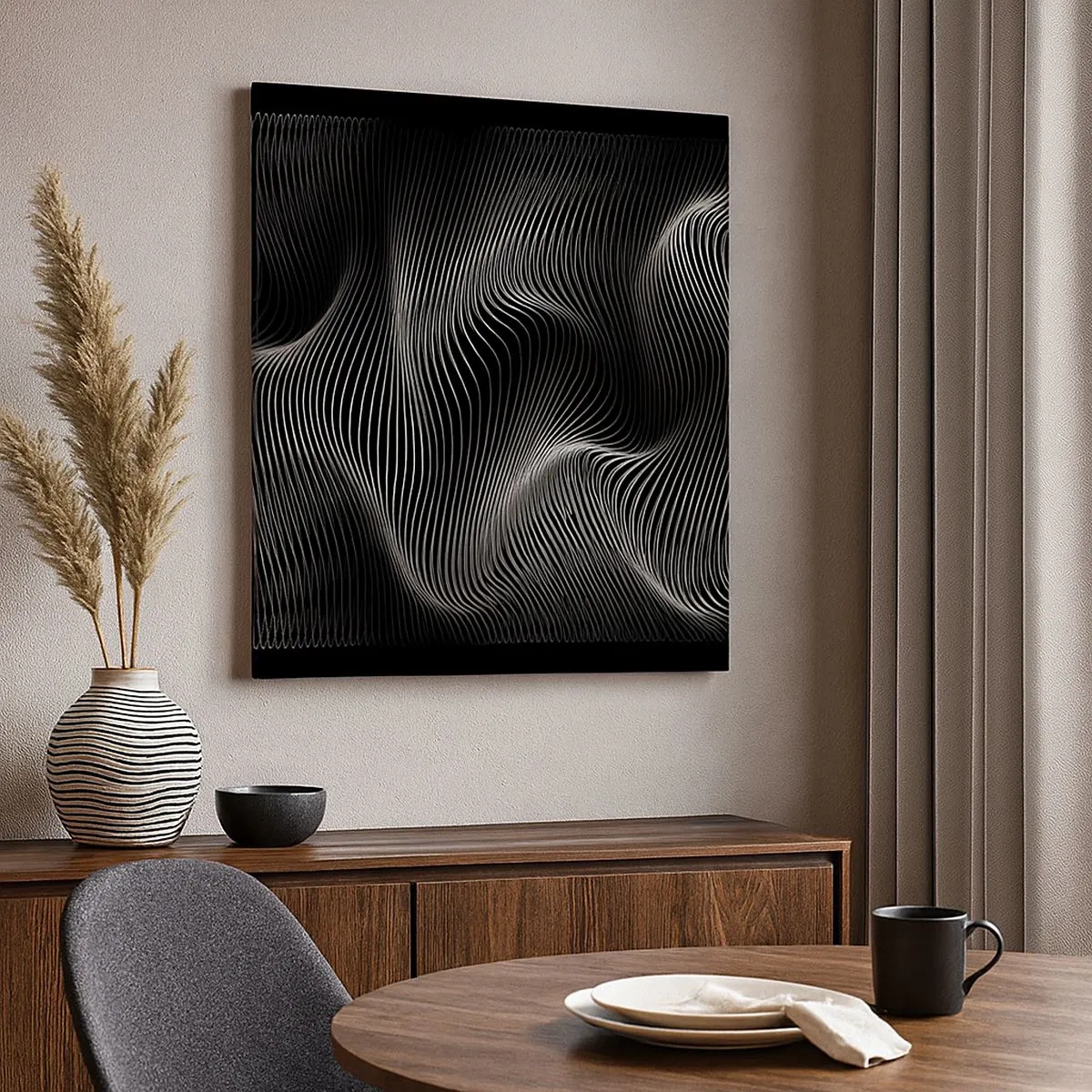 Schilderen op canvas - Dans van licht in de ruimte - 30x30 cm