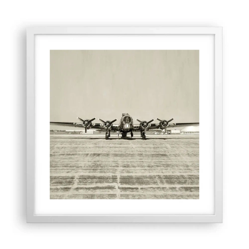 Poster in een witte lijst - Zoals altijd klaar - 40x40 cm