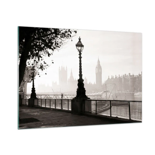 Schilderen op glas - Ochtend in Londen - 100x70 cm