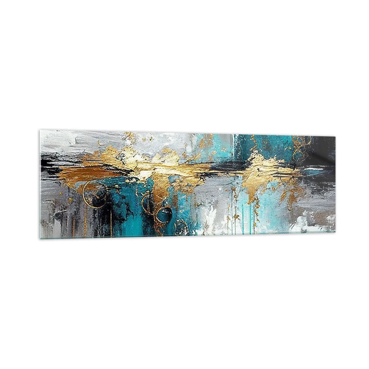 Schilderen op glas - Alles vloeit - 160x50 cm