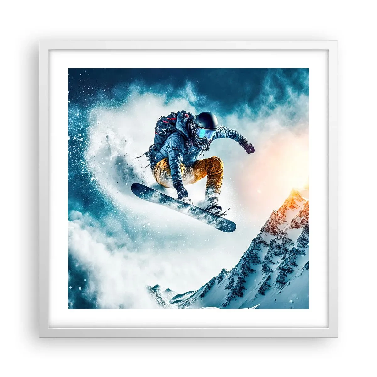 Poster in een witte lijst - Extreme emoties - 50x50 cm