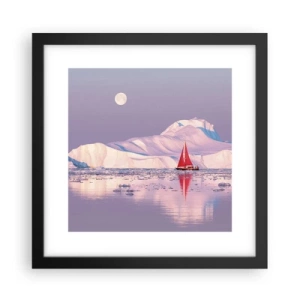 Poster in een zwarte lijst - De hitte van het zeil, de kilte van het ijs - 30x30 cm