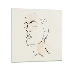 Schilderen op glas - Een trotse blik - 30x30 cm