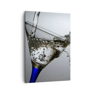 Schilderen op canvas - Kristalwater in kristalglas - 50x70 cm