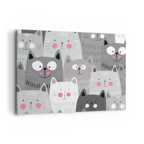 Schilderen op canvas - De wereld van de kat - 100x70 cm