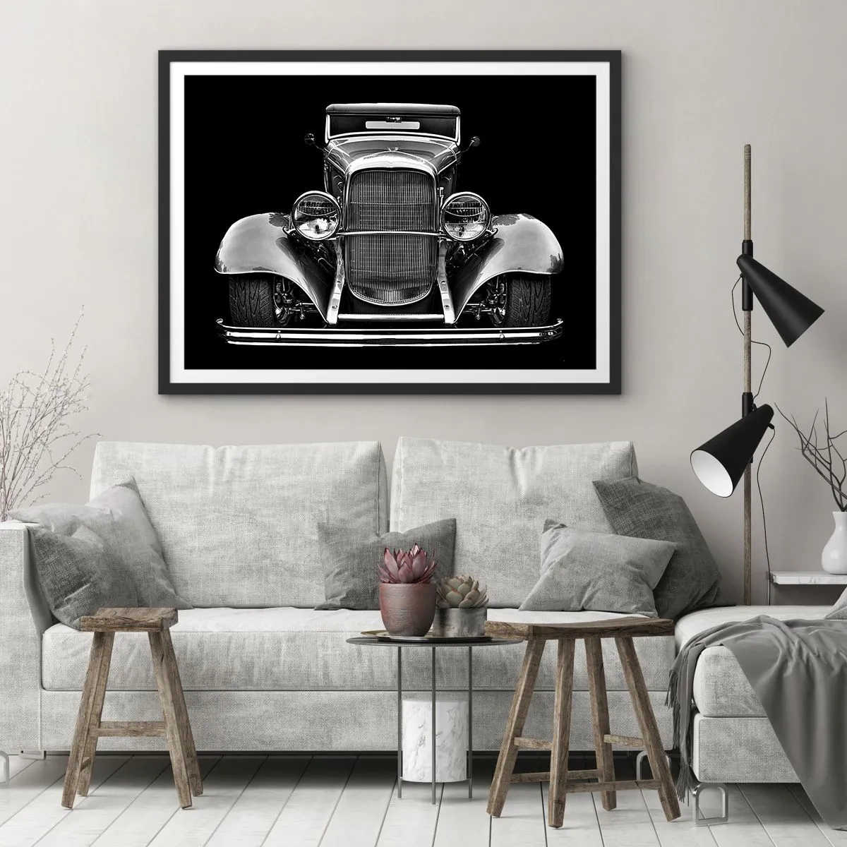 Poster in een zwarte lijst - Een echte gentleman - 50x40 cm