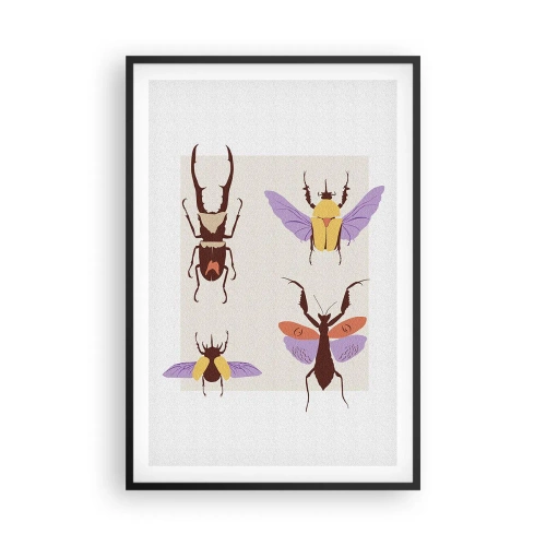 Poster in een zwarte lijst - Insectenwereld - 61x91 cm
