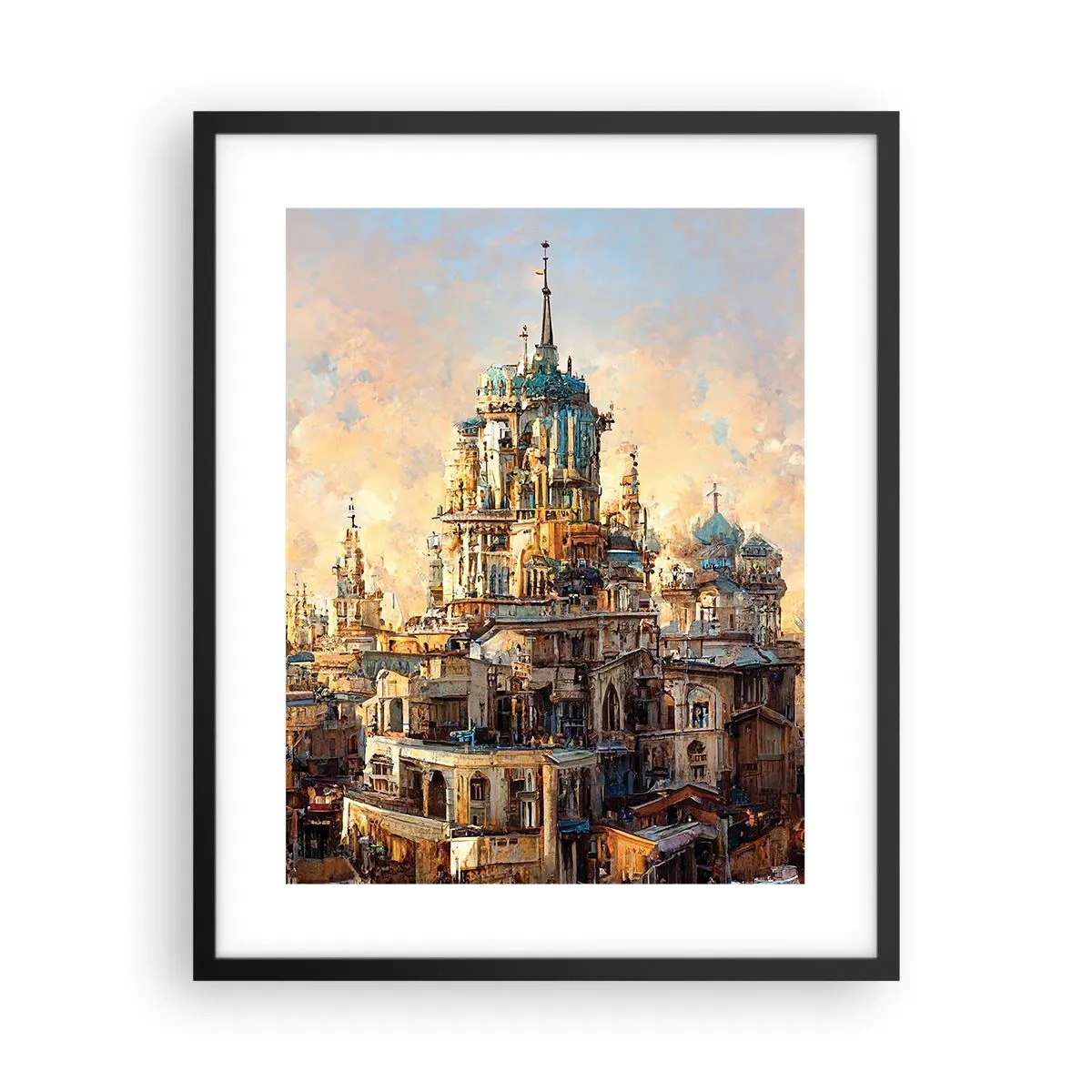 Poster in een zwarte lijst - Stad der steden - 40x50 cm
