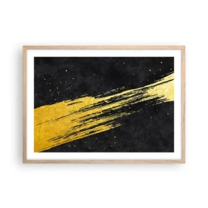 Een poster in een licht eiken lijst - Spring in hyperruimte - 70x50 cm