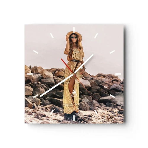 Wandklok - Klok - De magie van stenen - 30x30 cm