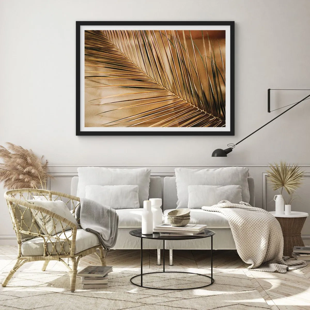 Poster in een zwarte lijst - Natuurlijke zuilengalerij - 100x70 cm