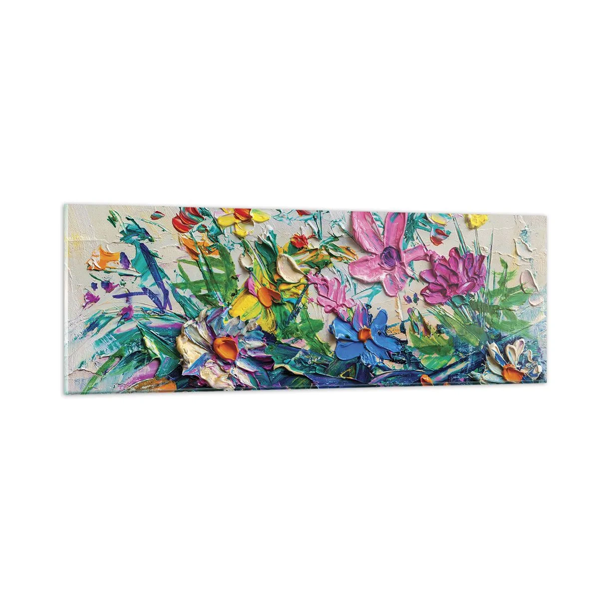 Schilderen op glas - Helemaal geen stilleven - 90x30 cm