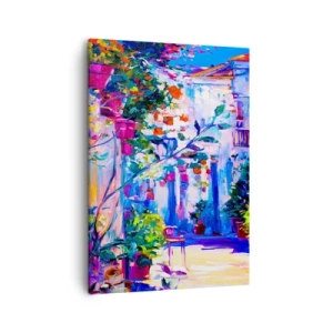 Schilderen op canvas - Impressie - een Italiaanse straat - 50x70 cm