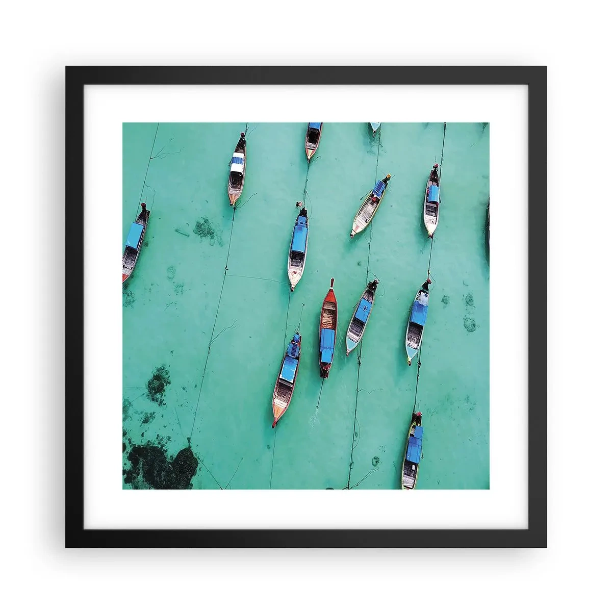 Poster in een zwarte lijst - In blijde verwachting - 40x40 cm