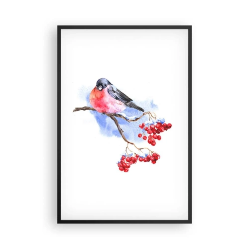 Poster in een zwarte lijst - Winter in kleur - 61x91 cm