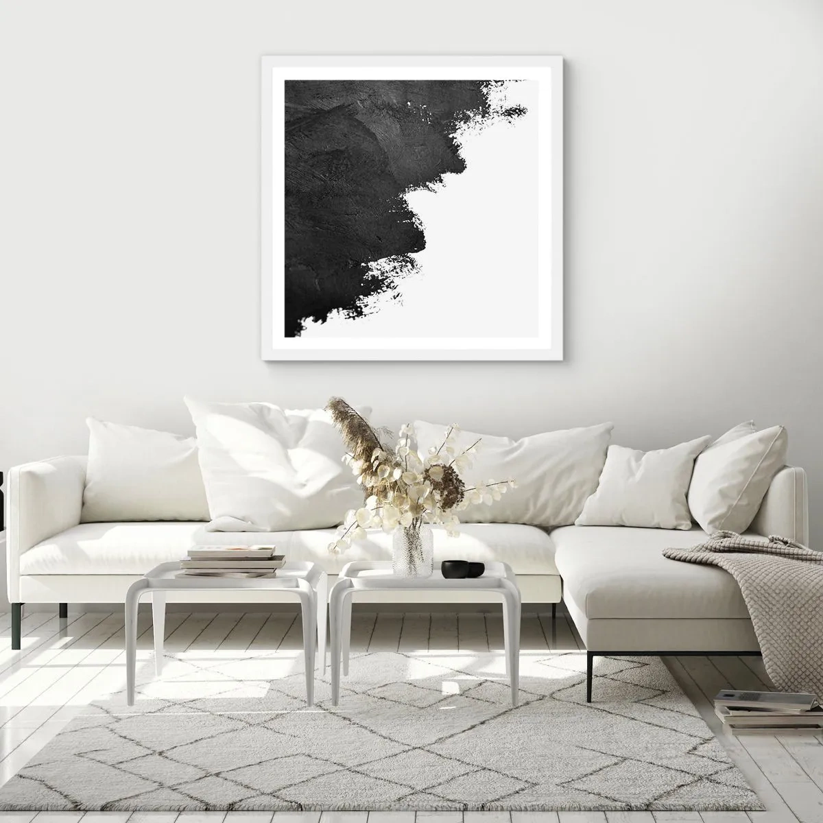 Poster in een witte lijst - Elementen: aarde - 60x60 cm
