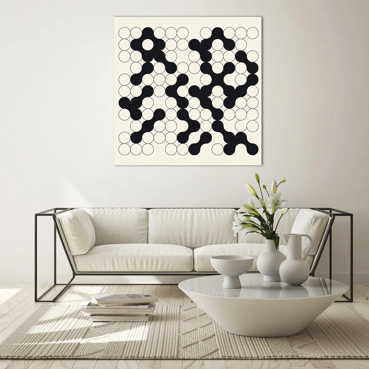 Schilderen op glas - Chinees spel – variatie - 70x70 cm