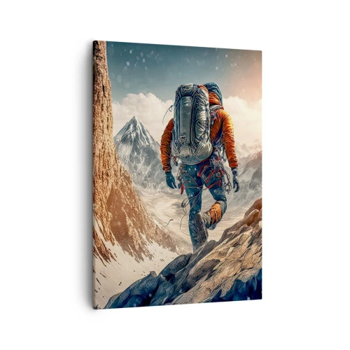 Schilderen op canvas - Eenzame strijder - 50x70 cm