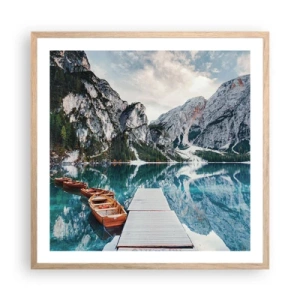 Een poster in een licht eiken lijst - We zullen je schoonheid laten zien - 60x60 cm