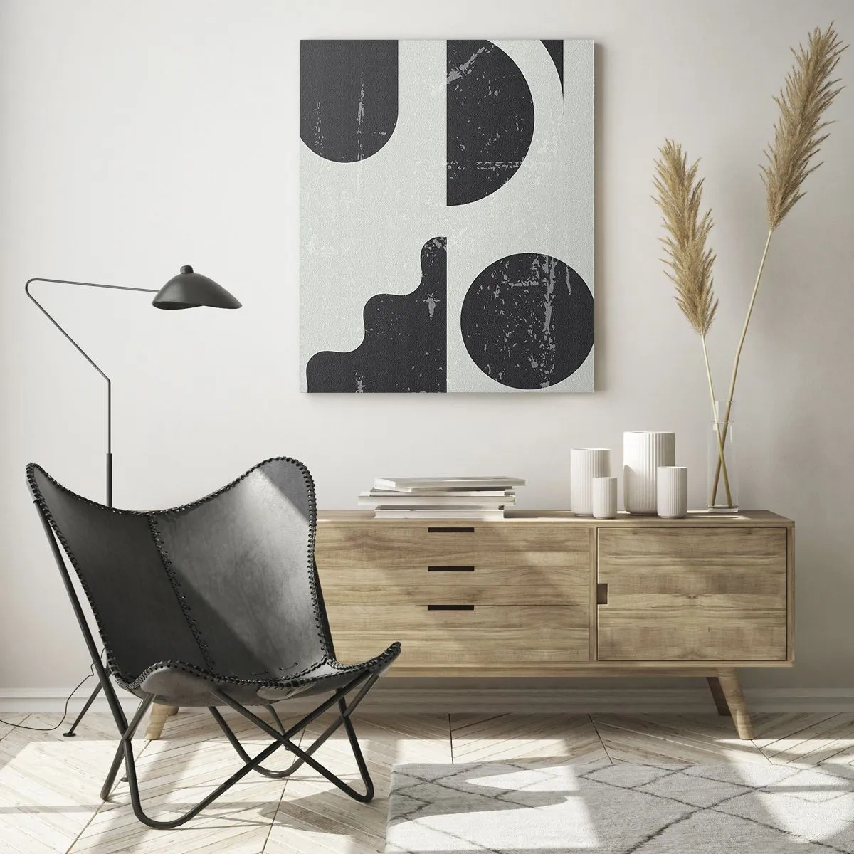 Schilderen op glas - Compositie boven en onder - 80x120 cm