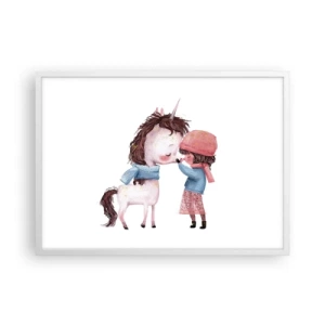 Poster in een witte lijst - Een winterverhaal - 70x50 cm