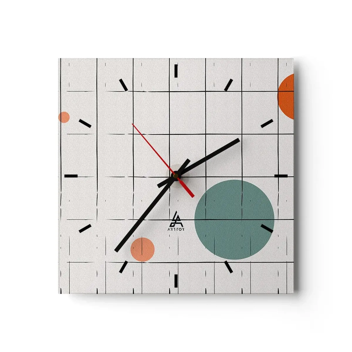 Wandklok - Klok - Gevangen. Wij of zij? - 40x40 cm