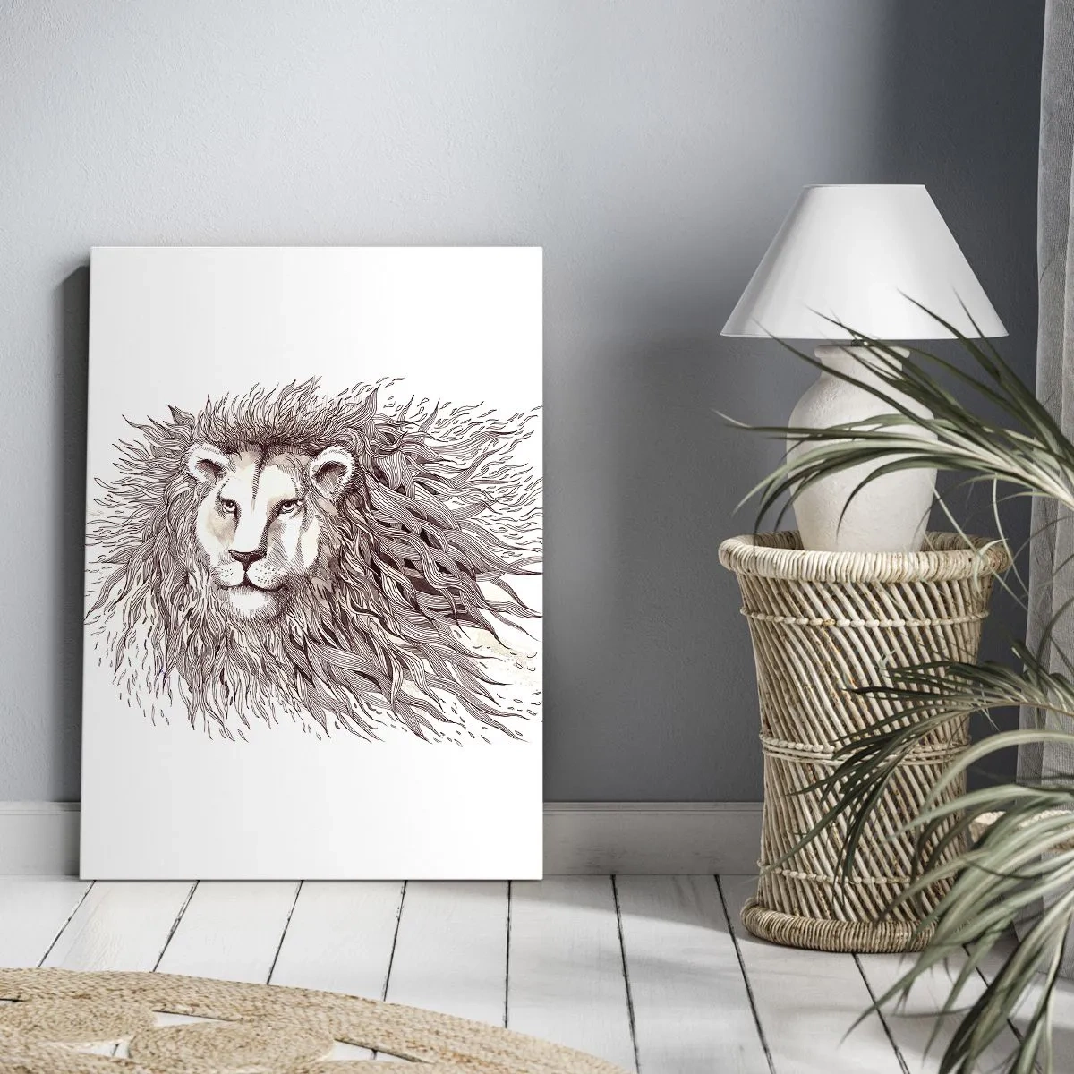 Schilderen op canvas - Een vurige heerser - 45x80 cm