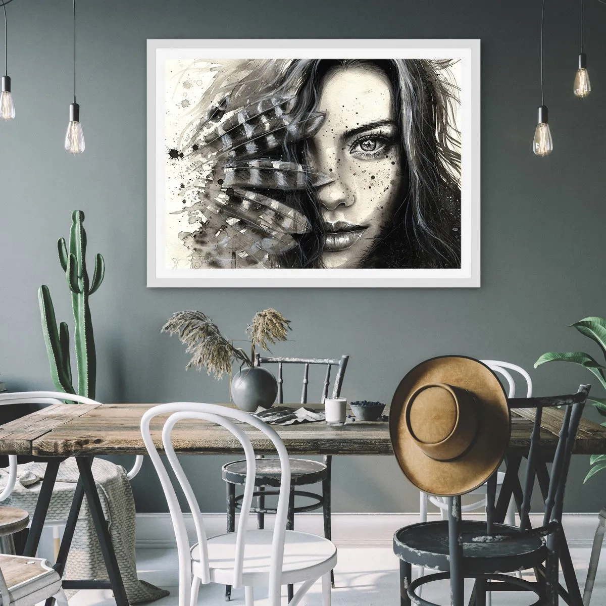 Poster in een witte lijst - Wilde schoonheid - 70x50 cm