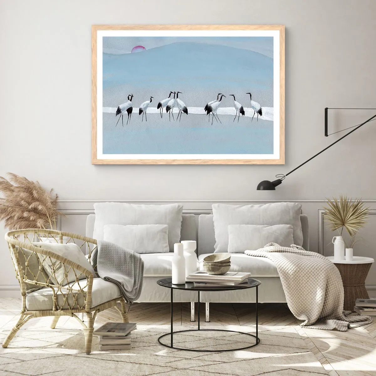 Een poster in een licht eiken lijst - Na een warme dag - 100x70 cm