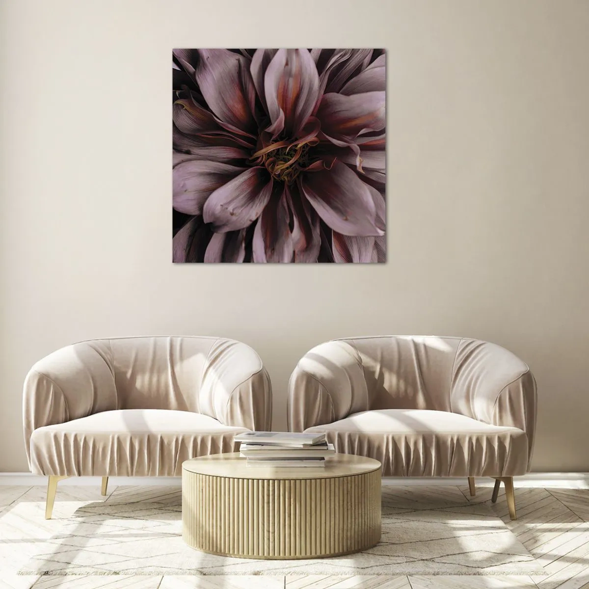 Schilderen op glas - Een bloemenhart - 40x40 cm