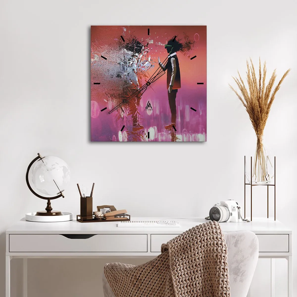 Wandklok - Klok - Kun je naar jezelf kijken? - 30x30 cm