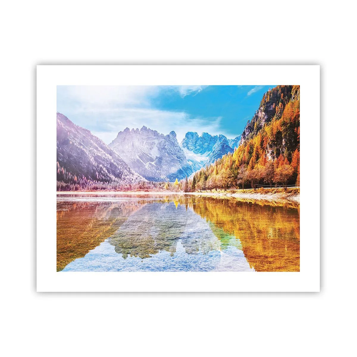 Poster - En het is al herfst in de bergen - 50x40 cm