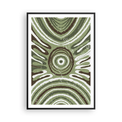 Poster in een zwarte lijst - Een explosie van emoties - 70x100 cm