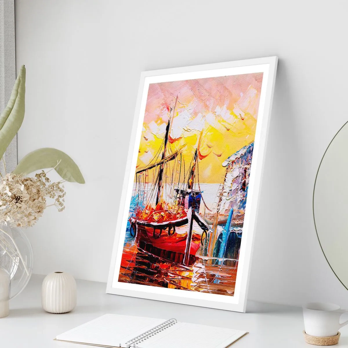 Poster in een witte lijst - Gelukkige terugkeer - 50x70 cm